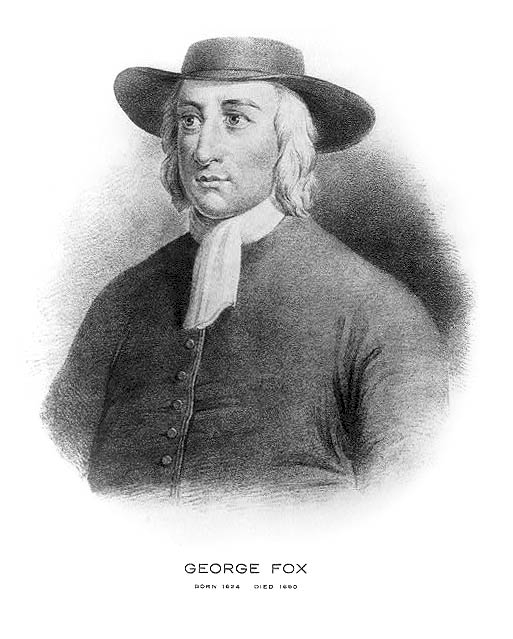 A drawing of George Fox